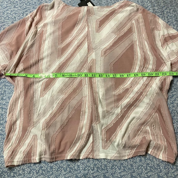 OLIVIA Ruched Criss-Cross Angel Wing Drape Top Large - Picture 6 of 11